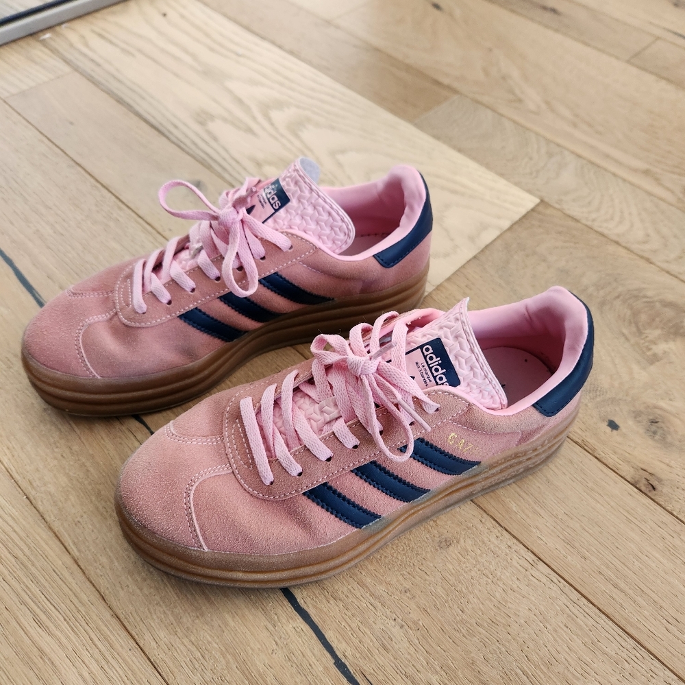 W's Gazelle Bold Pink Glow Gum Sneakers Size 8.5